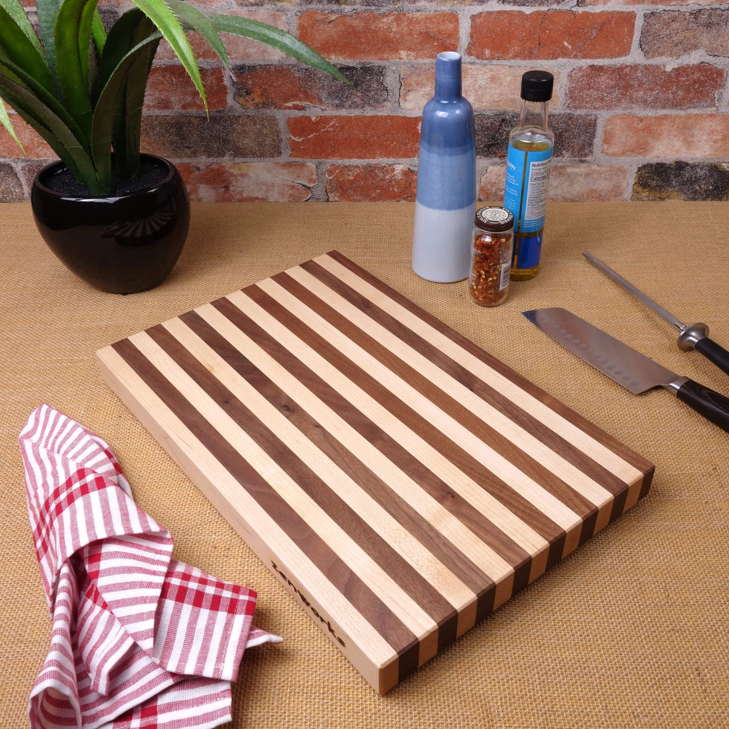 Zenworks Striped Edge Grain Cutting Board