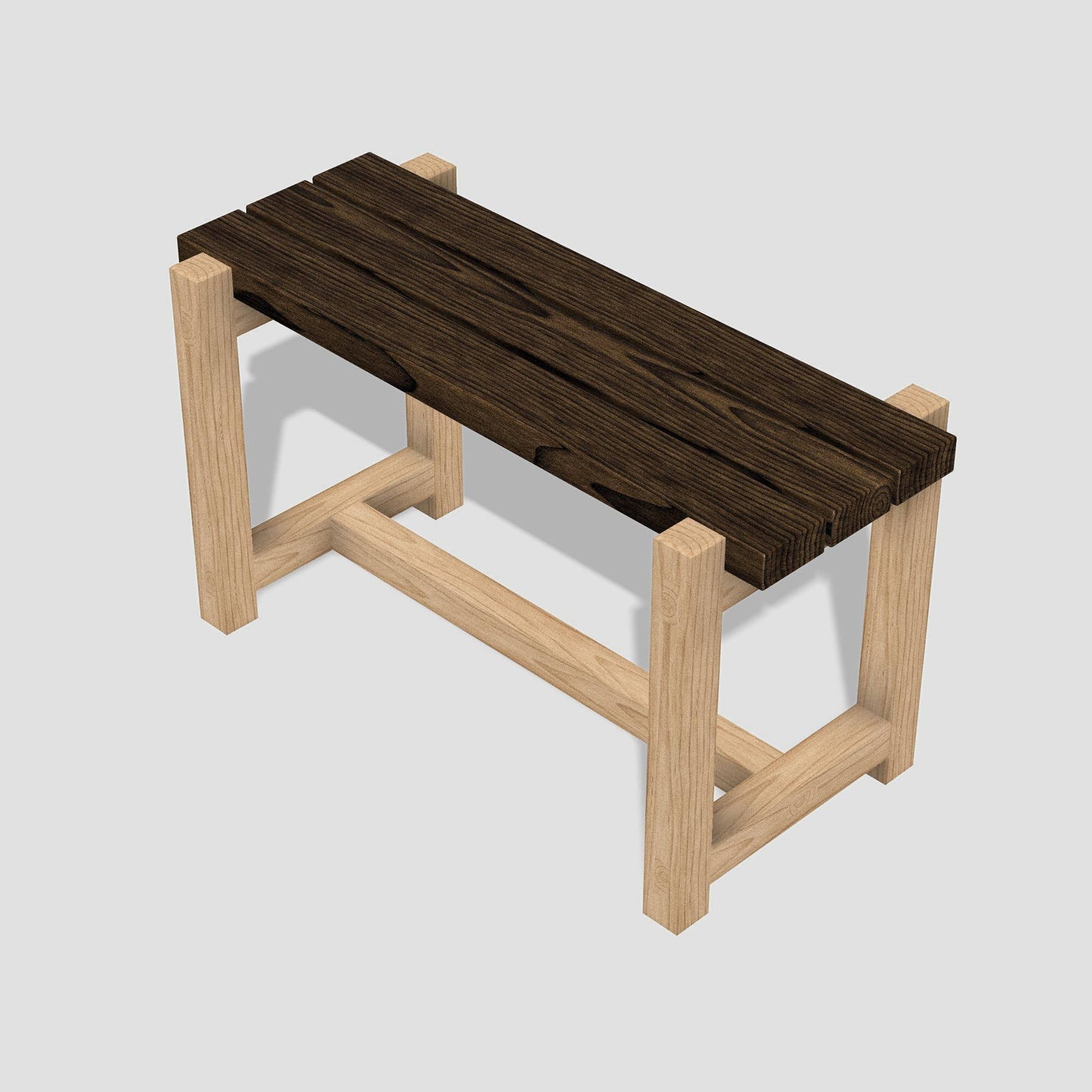 Zenworks Maple Base Walnut Top Sitting Bench