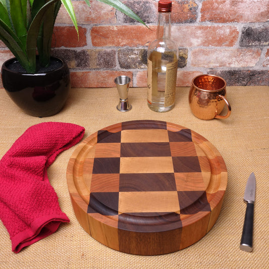 Zenworks Coy End Grain Round Cutting Board